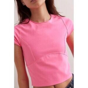 Free People We The Free Protagonist Cropped Cap Sleeve Tee